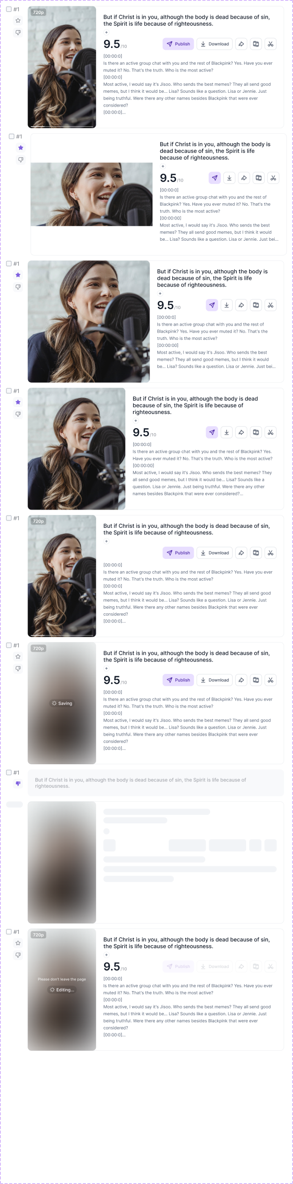 Clip layouts component collection