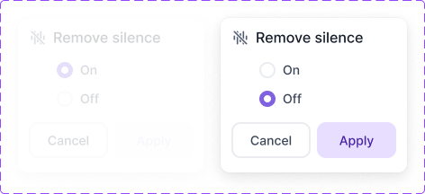 Remove silence component collection