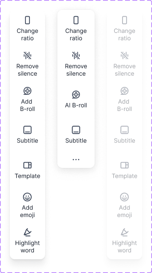 Final editing toolbar